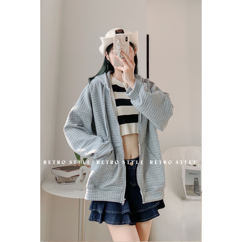 Áo khoác nỉ bông dày họa tiết nổi mã Aokhoacnixop132_P11K8