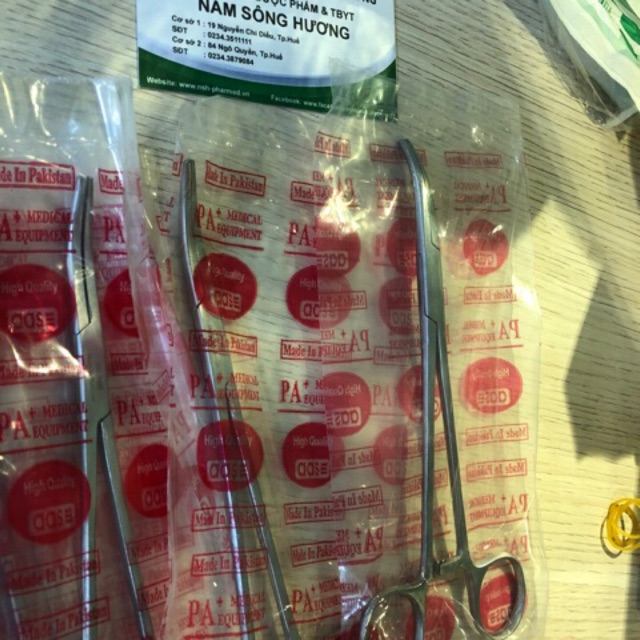 ❤ Panh pen y tế CONG KHÔNG MẤU và PANH PEN kẹp bông băng y tế cong có mấu hàng PARKISTAN TỪ 12CM ĐẾN 24CM