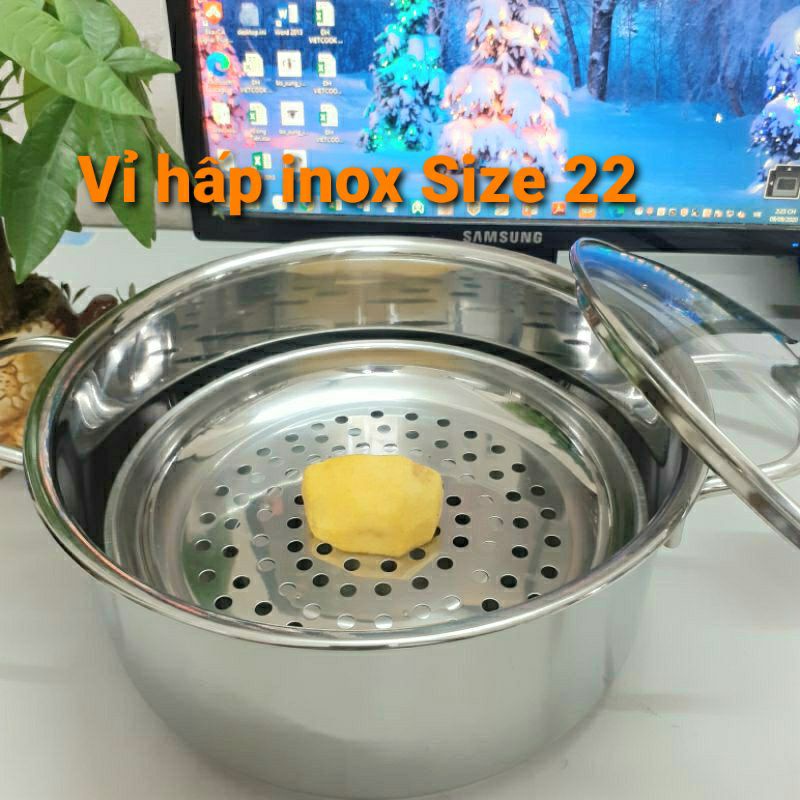 (CHÍNH HÃNG )Xửng hấp xôi inox 430 Viet Cook size 24,26,28,30,32, ngăn xửng hấp xôi ,đồ xôi, bánh... inox size