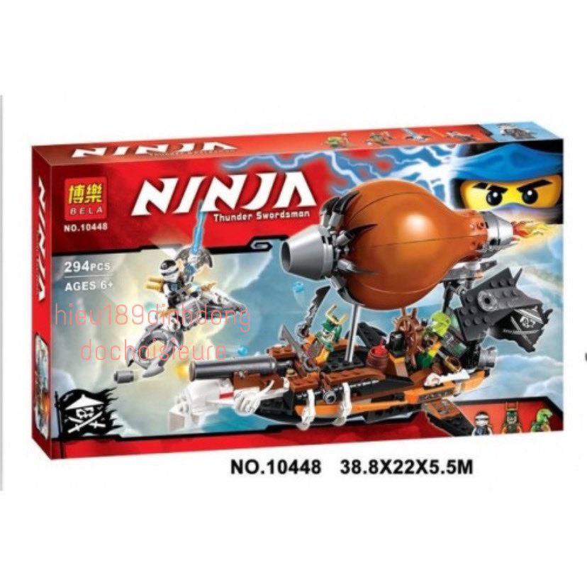 Lắp ráp xếp hình NOT Lego Ninjago 70603 , Bela 10448 : Tấn Công Khinh Khí Cầu Hải Tặc 294 mảnh