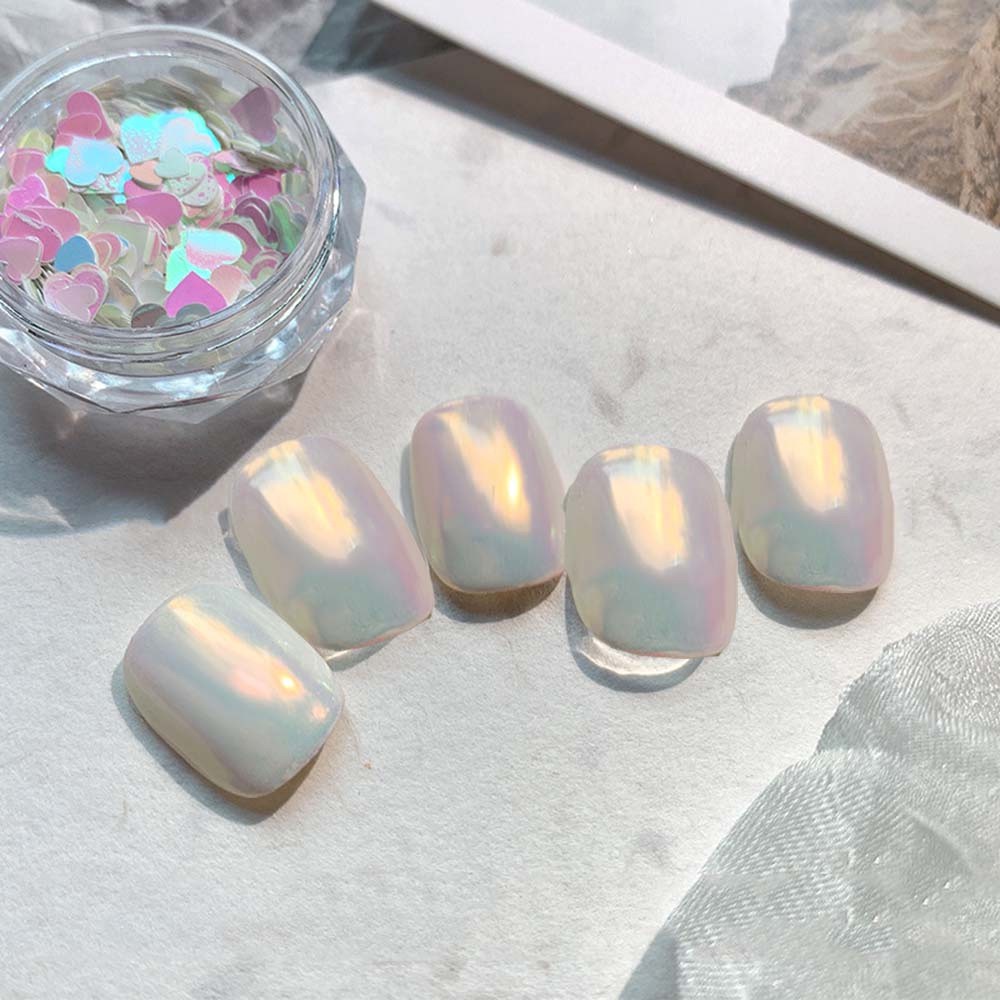 [Hàng mới về] Kim tuyến hình trái tim siêu mỏng lấp lánh nhiều kích thước dùng cho trang trí móng tay nghệ thuật diy