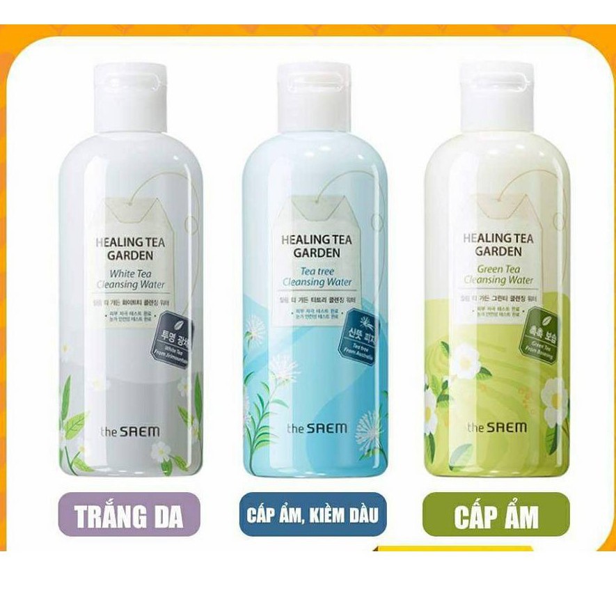 Tẩy Trang The Saem Healing Tea Garden Green Tea / Tea Tree / White Tea Cleansing Water