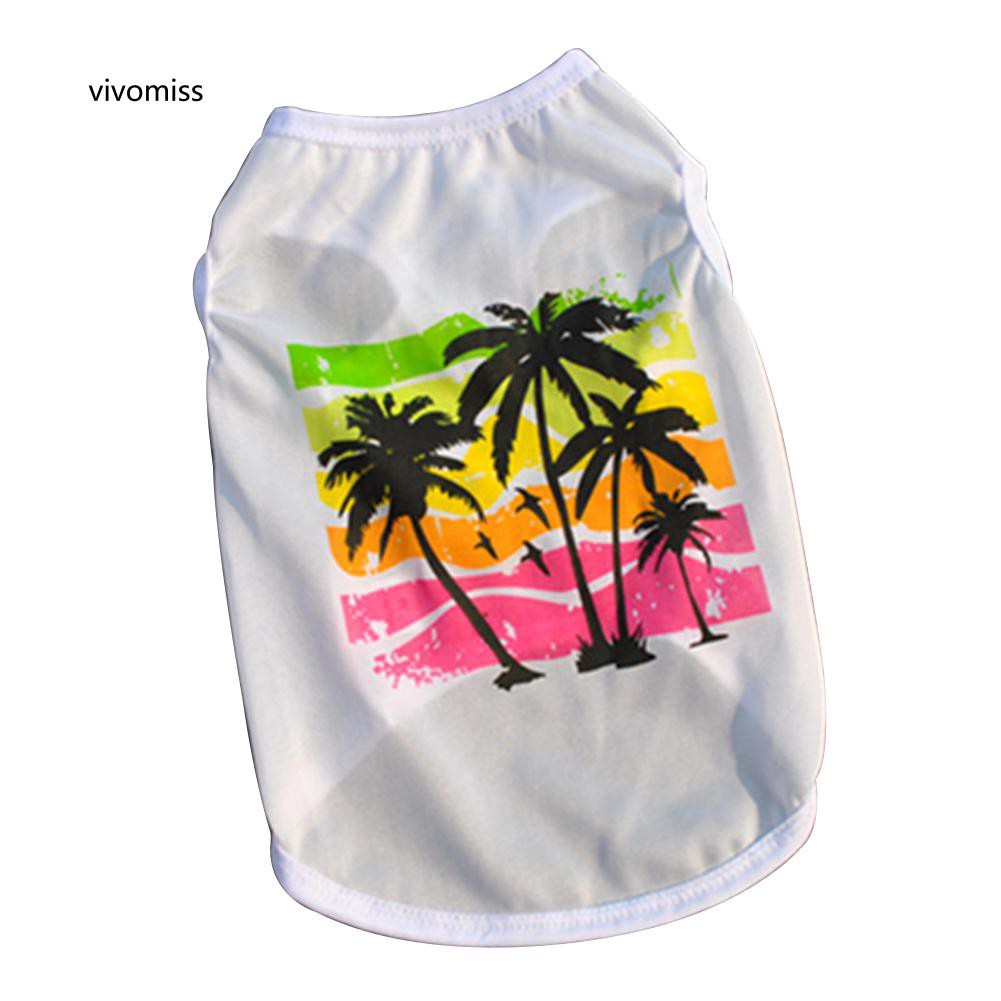 Áo thun in hình cây dừa dễ thương cho thú cưng