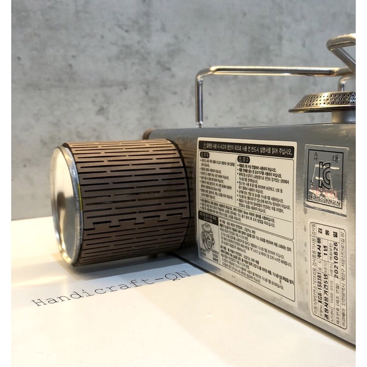 Ốp gỗ bình G.a.s bếp kovea cube