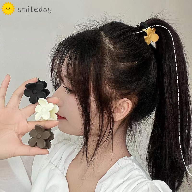 Kẹp Tóc Càng Cua Đính Hoa Nhỏ Xinh Nhiều Màu Sắc Cá Tính Cho Nữ