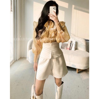 Áo thiết kế organza phối ren