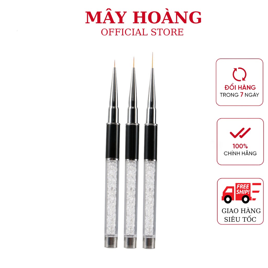 Cọ nét vẽ móng cán đá sịn Đủ size ( 6- 9- 11mm)