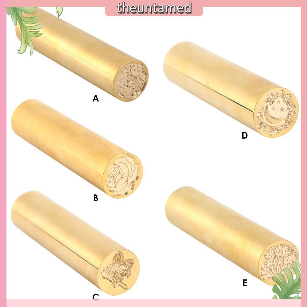 Con dấu hình trụ bằng đồng thau thích hợp để đóng sáp niêm phong bì thư DIY