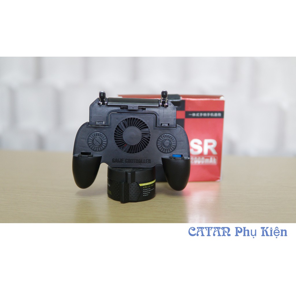 Tay cầm gamepad chơi game có nút bắn và quạt tản nhiệt SR - Chuyên PUBG ROS FF – PK05-GamepadSR