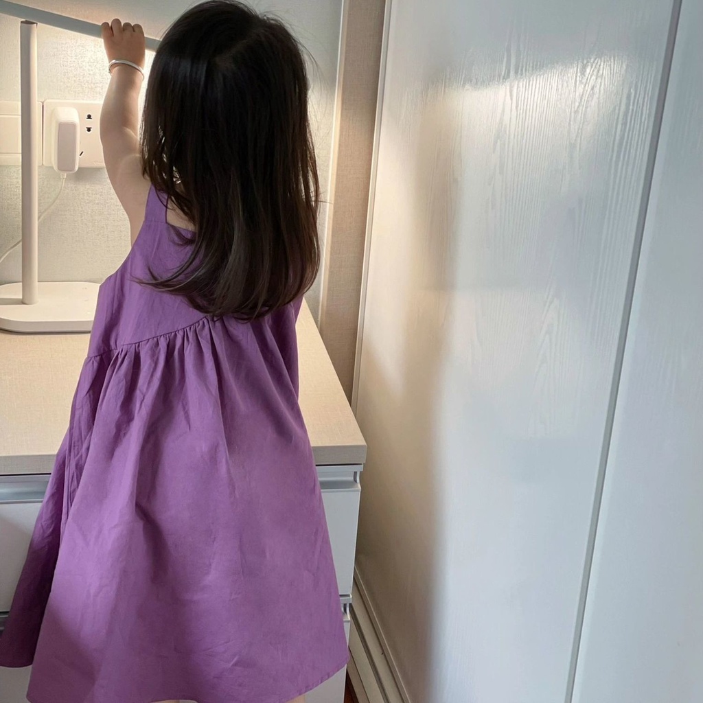 Đầm Công Chúa Mùa Hè Hai Dây Tay Cộc In Họa Tiết Hoa Phong Cách Phương Tây Dễ Phối Đồ Phong Cách Hàn Quốc Cho Bé Gái