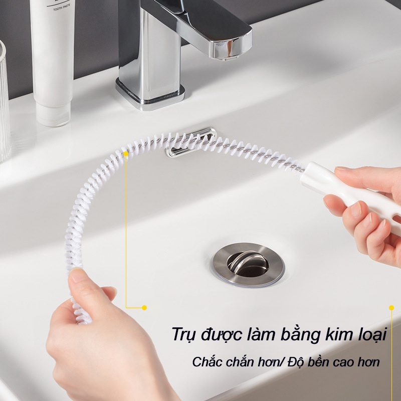 Dây Thông Cống 45cm - Lò Xo Thông Tắc Bồn Cầu, Bồn Rửa Mặt, Ông Cống Đa Năng - Smarthome GG