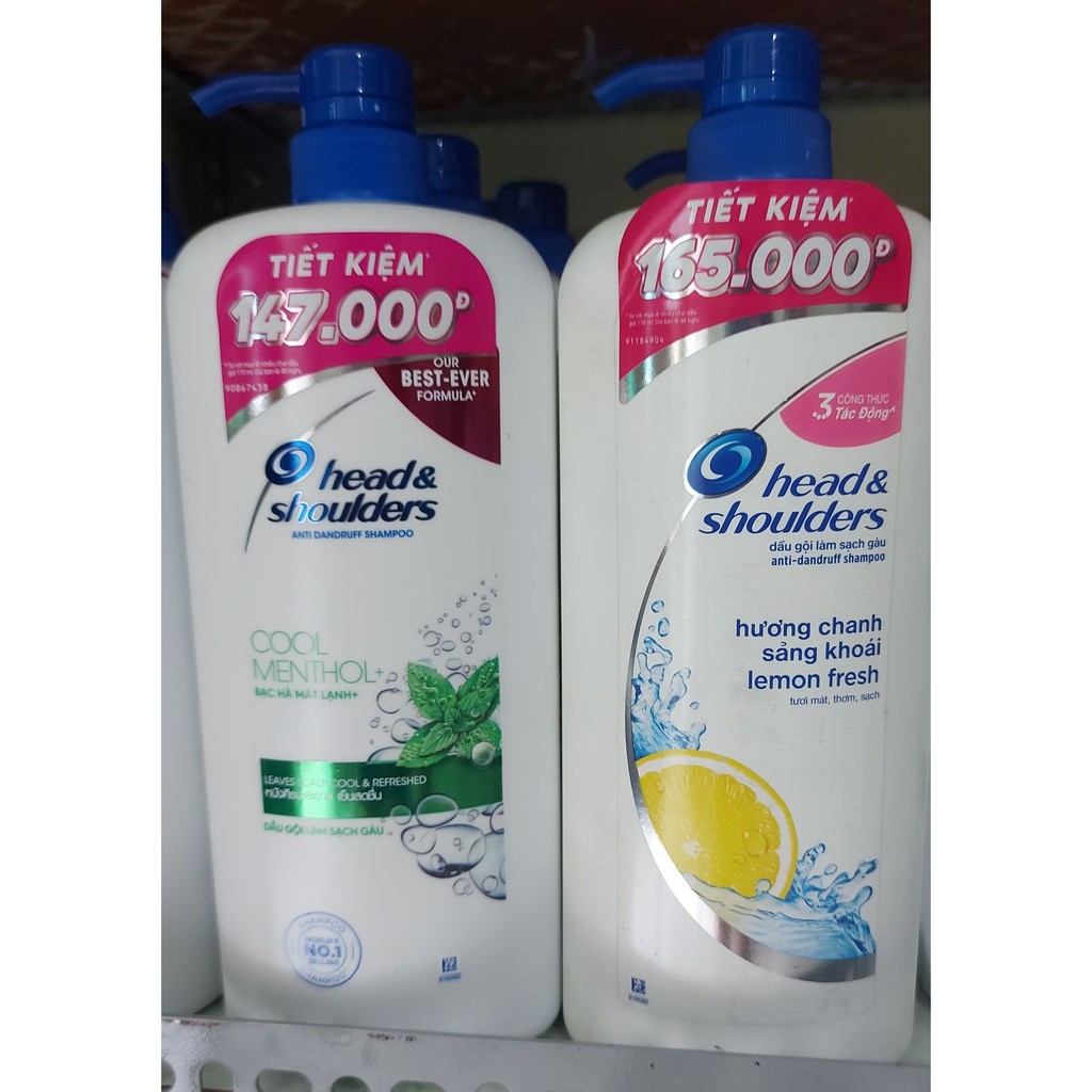 Dầu gội head & shoulder 1200ml đủ loại hương bạc hà/ da đầu ngứa