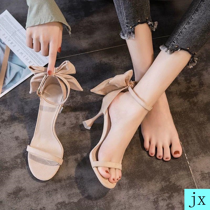 Giày sandal phối khóa thời trang mùa hè Hàn Quốc dành cho nữ 2021