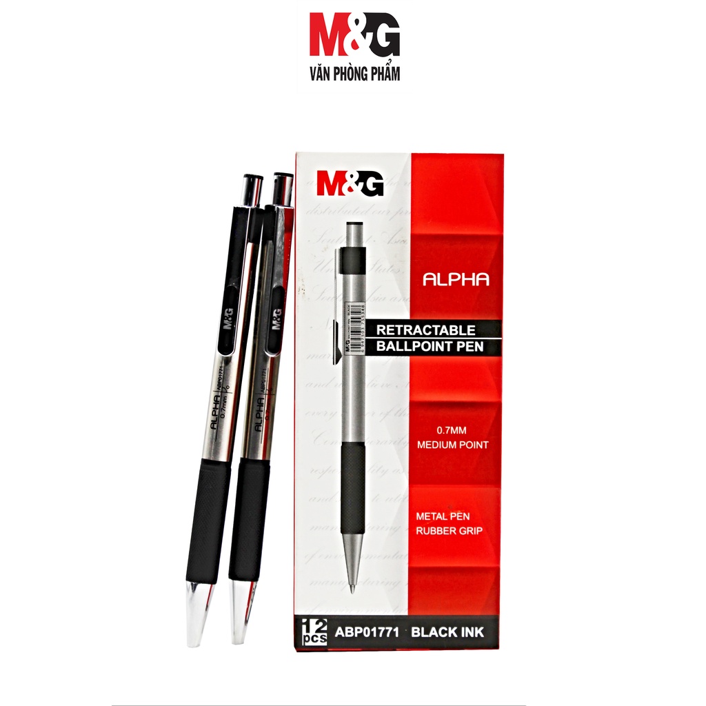 BÚT BI M&G ABP01771A Xanh 0.7mm có nút đệm, viết êm tay - 1 cây