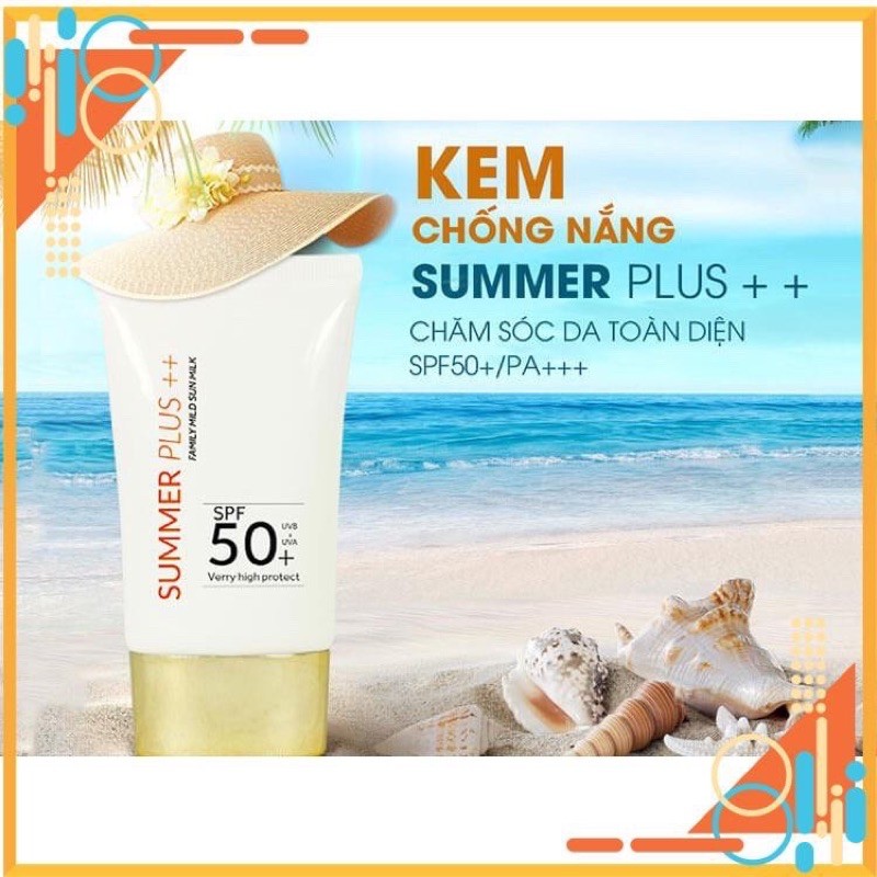 Kem Chống Nắng Summer Plus ++ Giúp Trắng Da, Dưỡng Ẩm