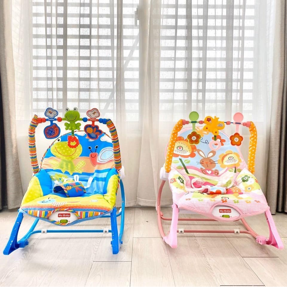 Ghế rung bập bênh có nhạc, có đồ chơi Ibaby Infant to Toddler Rocker