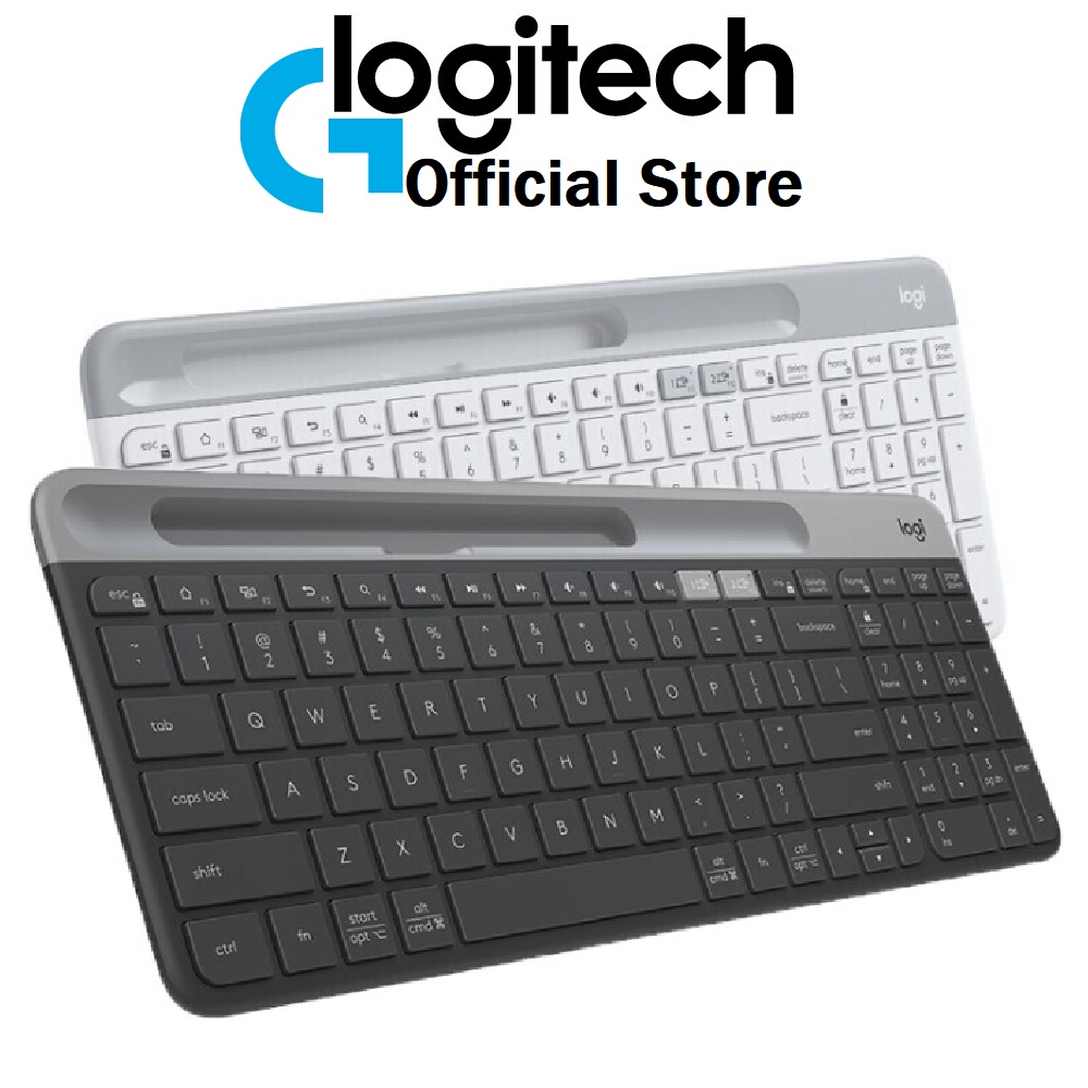 Bàn phím không dây bluetooth Logitech K580 Slim Multi device - Kết nối đa thiết bị, bluetooth, USB Unifying - Chính hãng