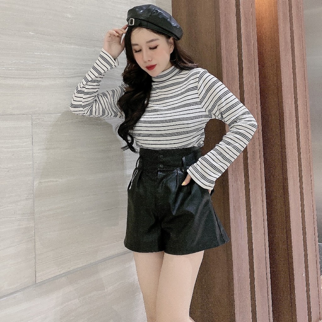 🌸 áo giữ nhiệt nữ dài tay kẻ ngang dễ thương Đẹp 🌸