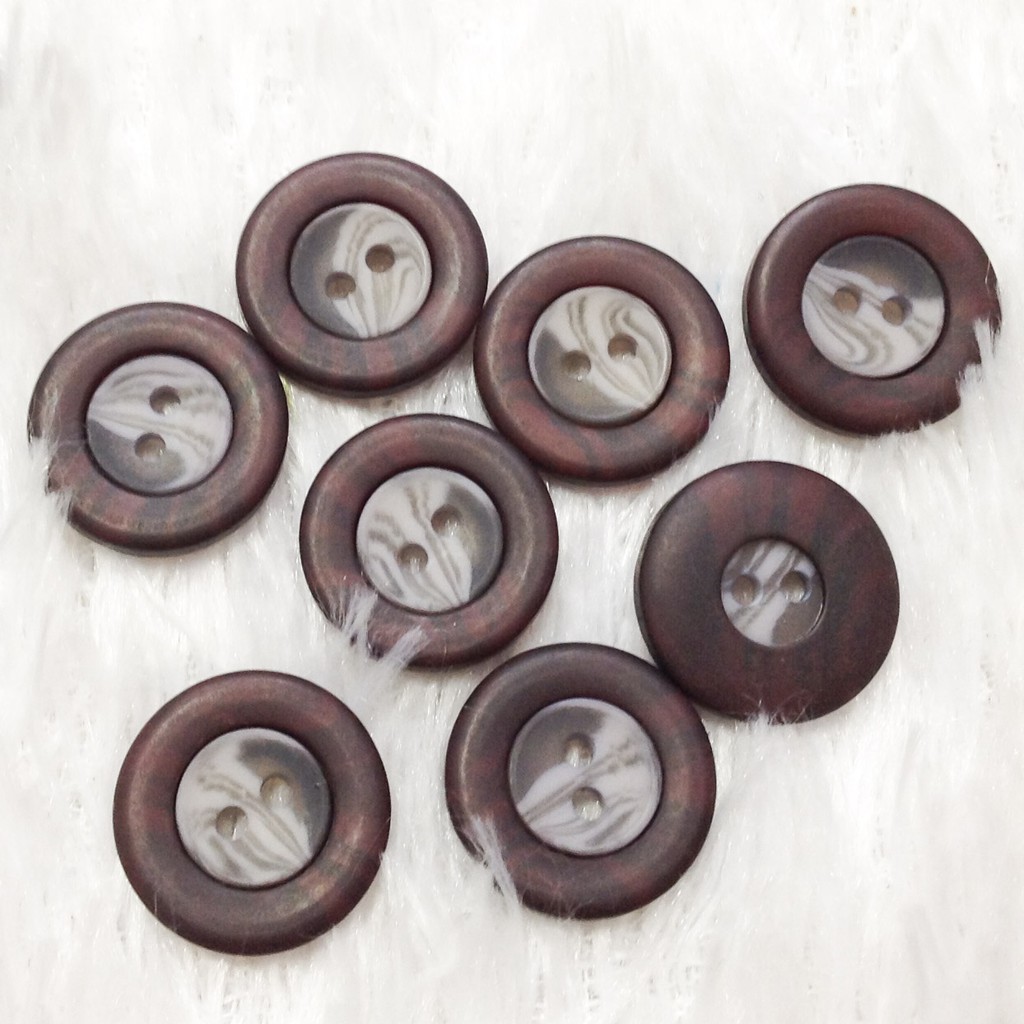 Nút áo nhựa truyền thống nhiều màu dễ thương khuy nhựa trang trí scrapbook size 1.8CM