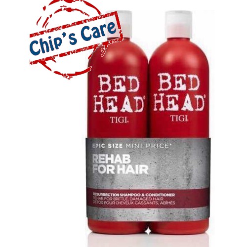 Cặp Dầu gội tigi đỏ cho tóc hư tổn cấp độ 3 -750ml