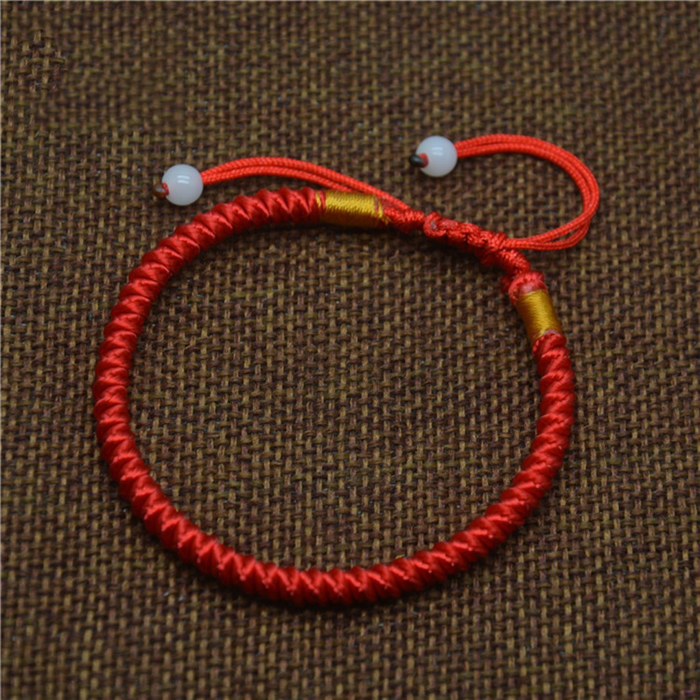 Vòng Đeo Tay Bện Dây Màu Đỏ May Mắn Cho Nam Nữ