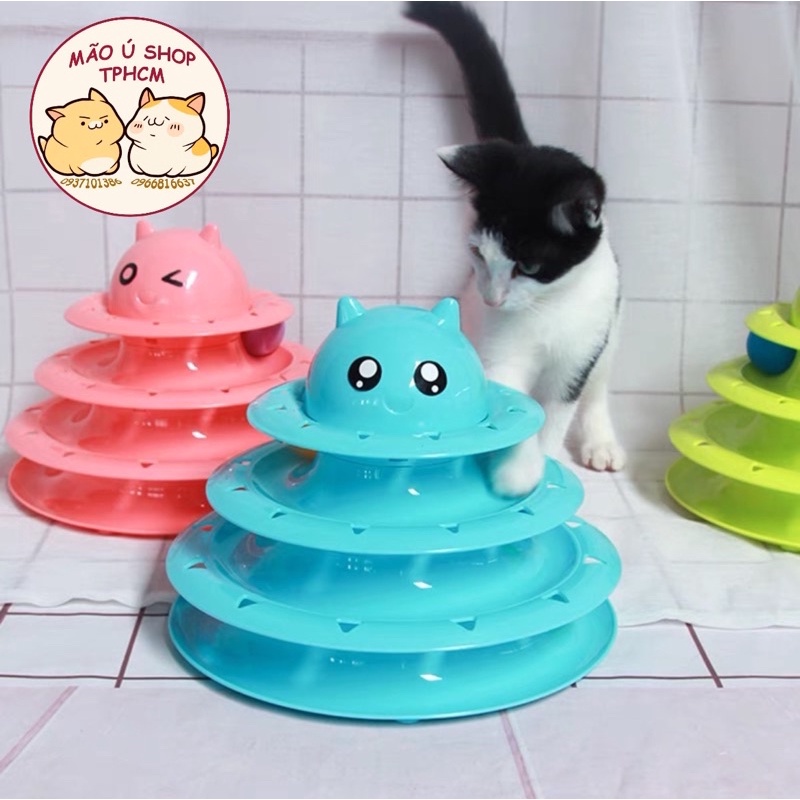 THÁP BANH 3 TẦNG - ĐỒ CHƠI CHO CHÓ MÈO