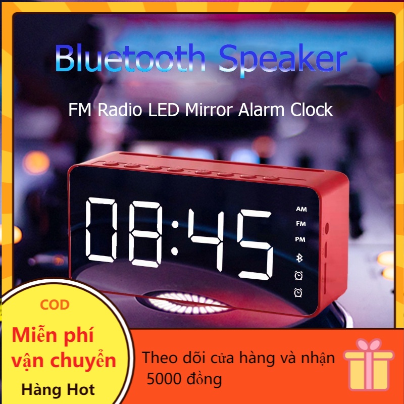 Loa Bluetooth NUOWA G10 A18 A19 5W Màn Hình LED Đồng Hồ Báo Thức - Hỗ Trợ Thẻ Nhớ & Nghe FM