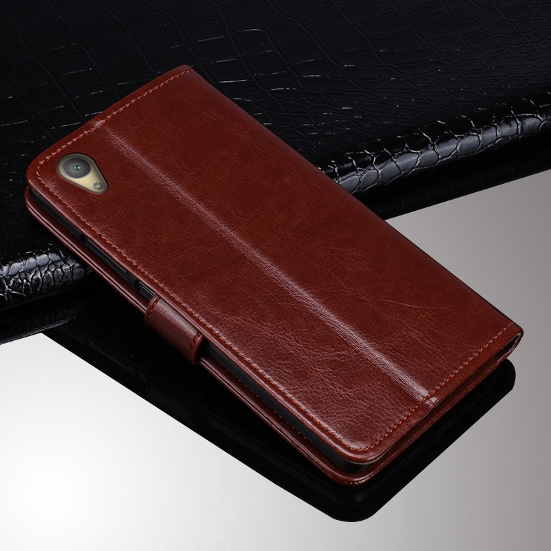 For Sony Xperia C S39H C3 Dual C3 XR XZ4 XZ3 XZ2 Premium XZ1 Compact XZ1 Retro Flip Leather Case