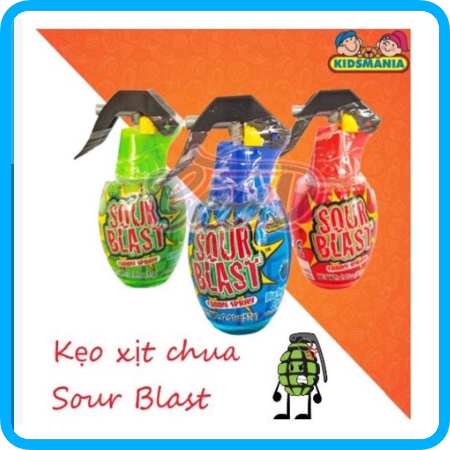 Kẹo đồ chơi trẻ em hình lựu đạn Kidsmania của Mỹ cho bé từ 3 tuổi