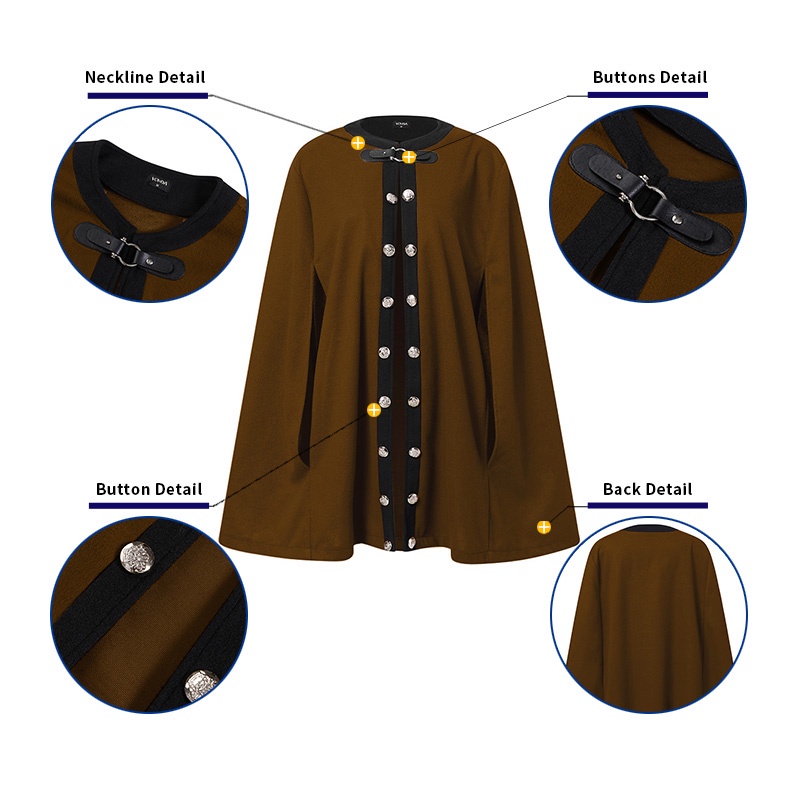 ❏Áo choàng VONDA không tay màu trơn cổ điển phong cách thường ngày thời trang xuân thu dành cho bạn nữ | BigBuy360 - bigbuy360.vn