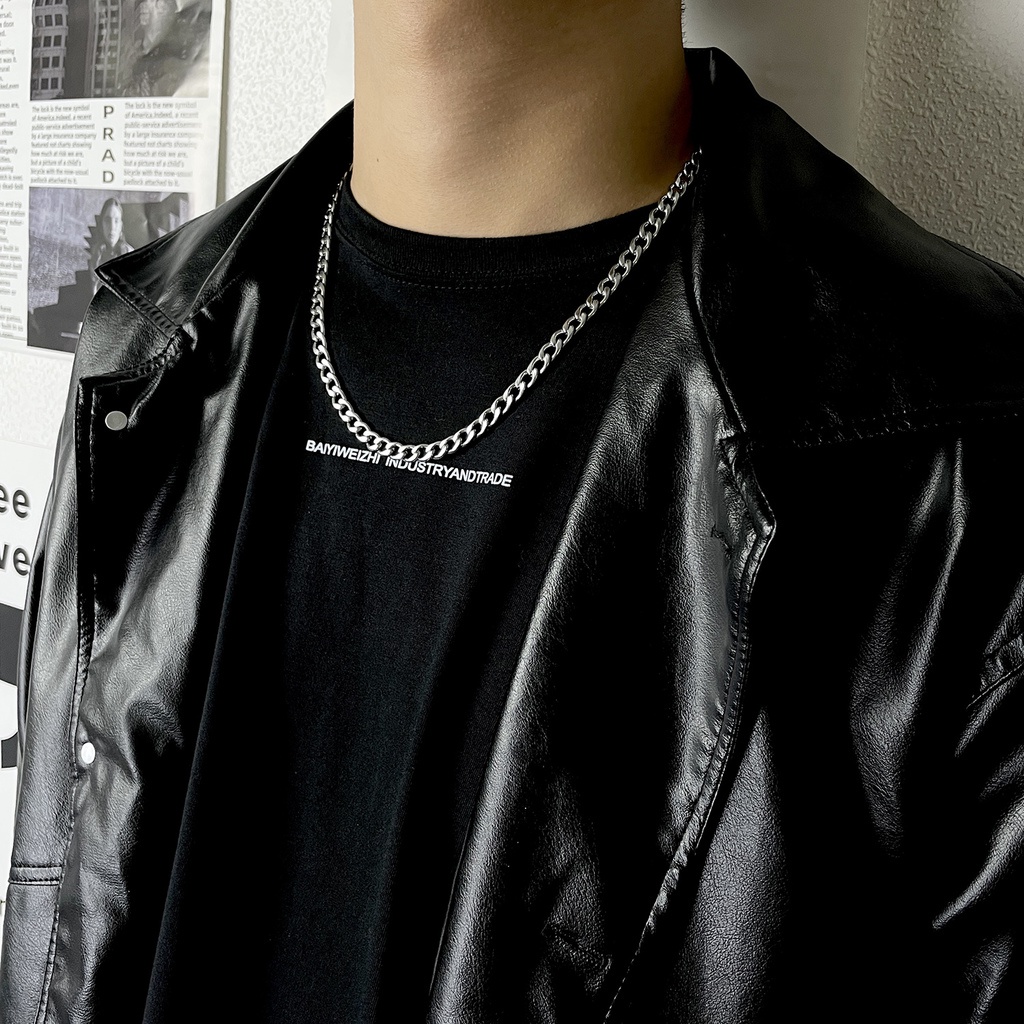 Vòng cổ Thép Titan Thiết Kế Đơn Giản Đa Năng Thời Trang Cho Cặp Đôi