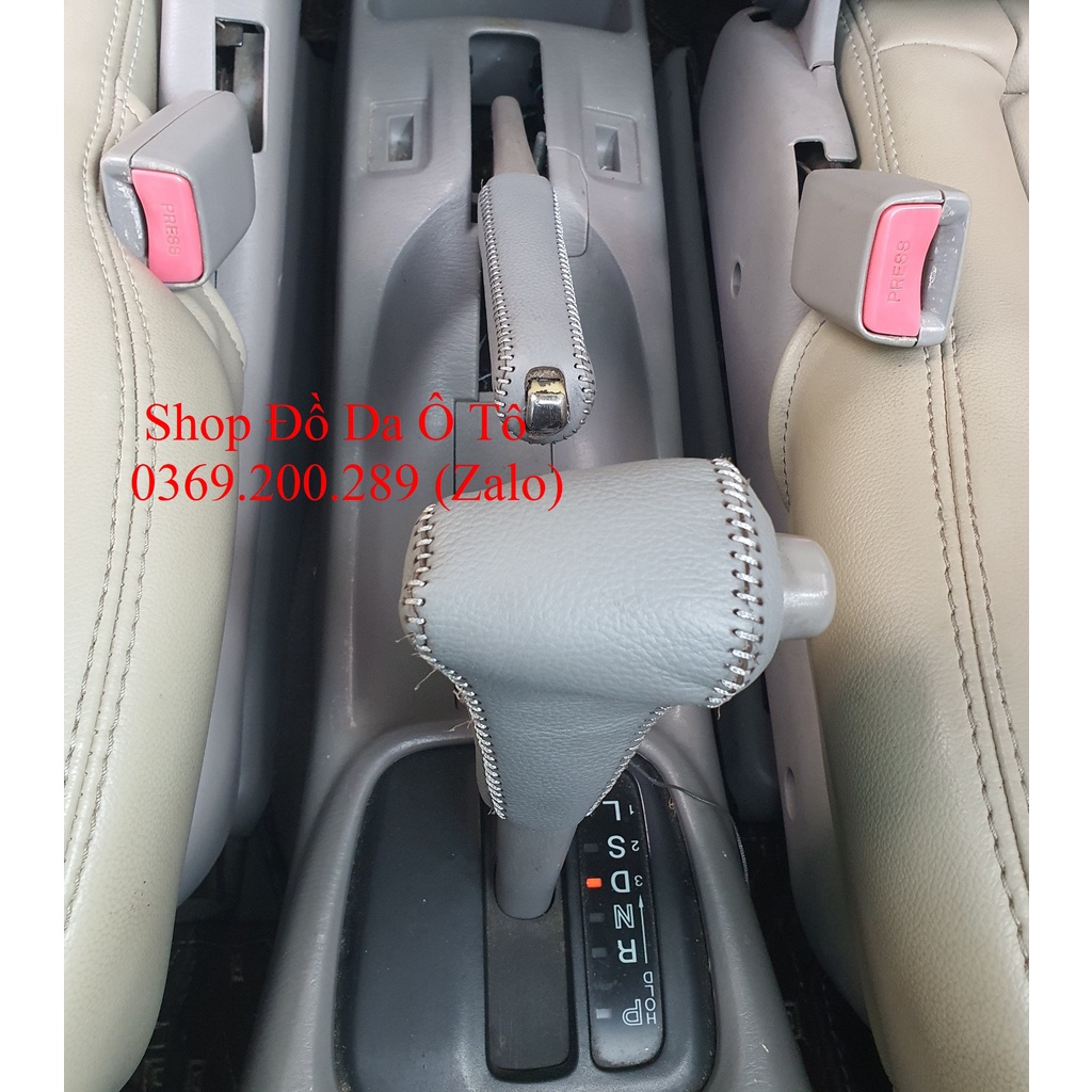 [Chất Việt] Combo bọc da cần số phanh tay Mazda Premacy da bò, nhiều mầu theo nội thất, miễn phí ship