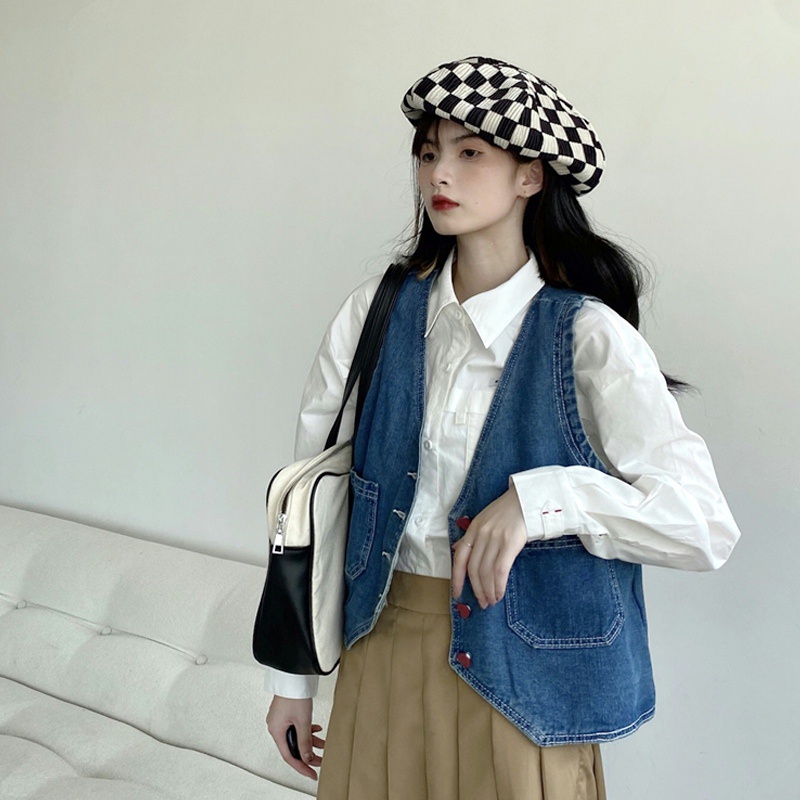 Áo Ghi Lê Denim Phong Cách Cổ Điển Cho Nữ | BigBuy360 - bigbuy360.vn