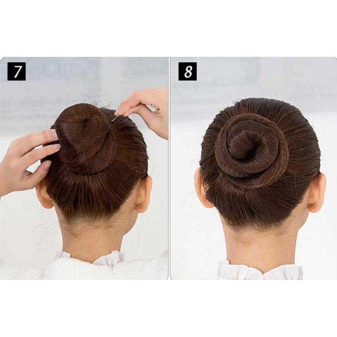 Combo 10 Lưới búi tóc tiếp viên kèm 10 kẹp chữ U