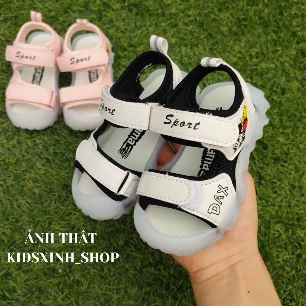 Sandal Trẻ Em Hình Mickey Có Đèn Chống Vấp Siêu Mềm Êm Chân SD02