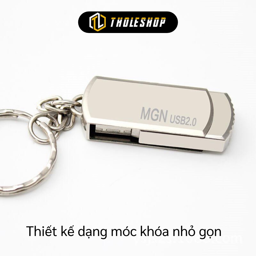 USB MGN 2.0 - Móc Khóa USB 2.0 4GB Nhỏ Gọn, Vỏ Kim Loại Chống Sốc, Chống Nước 7624