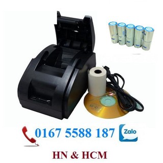 Combo máy in hóa đơn k57 xprinter 58iih và 5 cuộn giấy in nhiệt