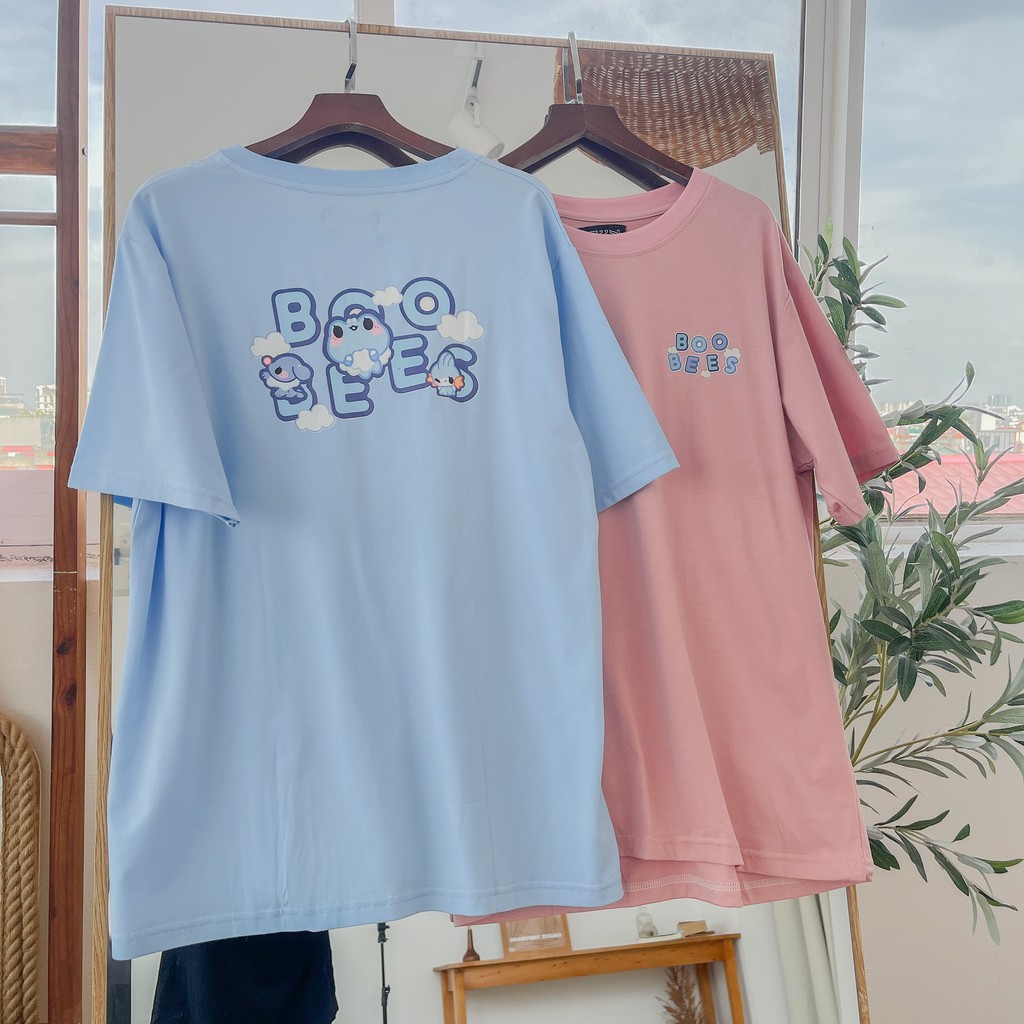 Bộ đồ thun BOOBEE dễ thương nhiều màu form rộng basic - Made by Fiin
