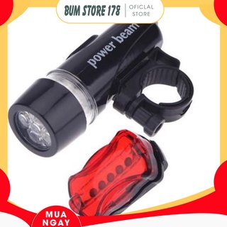Đèn pin gắn xe đạp + tặng kèm đèn chiếu hậu 5 led wj-101