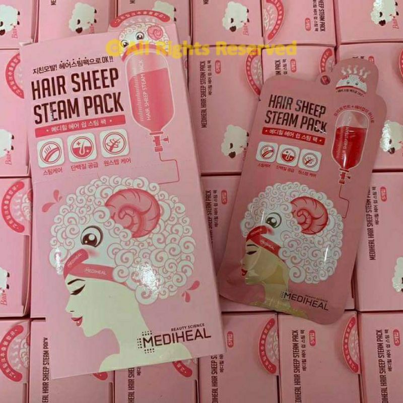 (GRAB / NOWSHIP) Mặt Nạ Hấp Tóc Phục Hồi, Nuôi Dưỡng Tóc Mediheal Hair Sheep Steam Pack