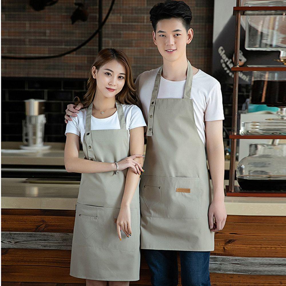 Tạp Dề Nấu Ăn Unisex Bằng Vải Canvas Chống Nước