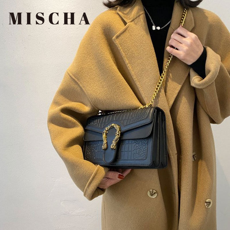 MISCHA Túi Xách Đeo Vai Phong Cách Thời Trang Thu Đông Mới Cho Nữ