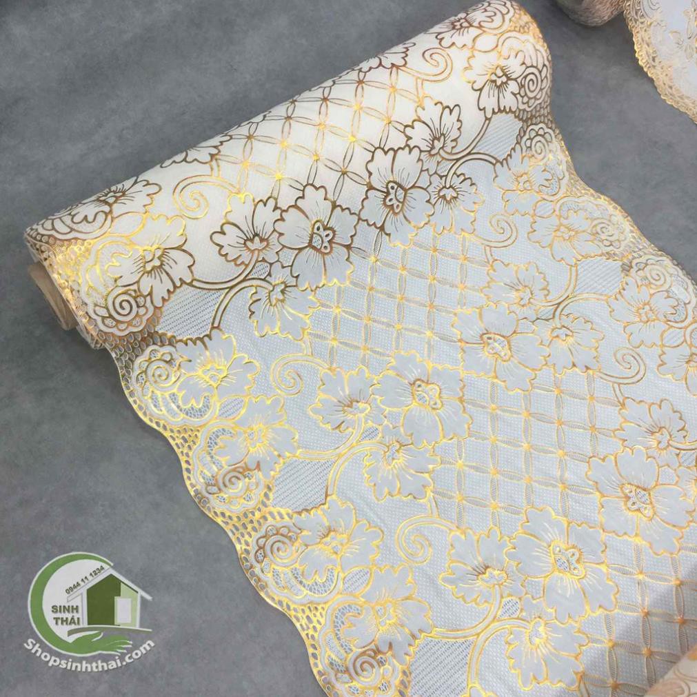 Khăn trải bàn bằng nhựa họa tiết nổi không thấm nước - giao màu ngẫu nhiên