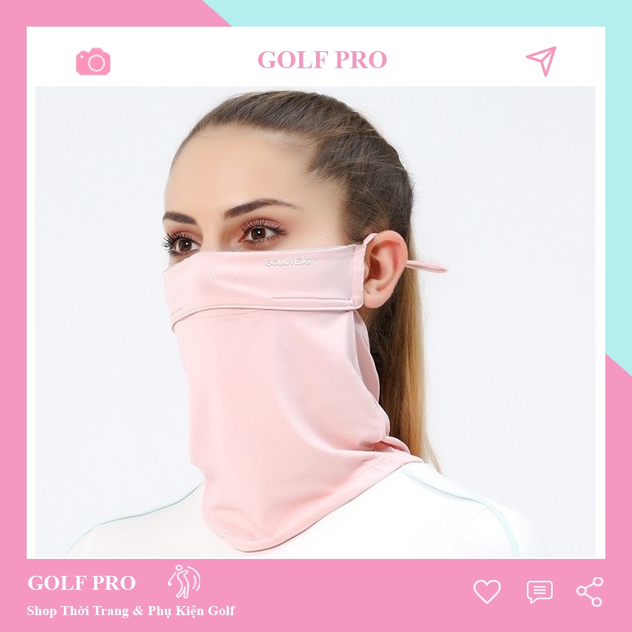 Khẩu trang golf nữ chống nắng tia UV thời trang thoáng khí chính hãng Golovejoy KT001