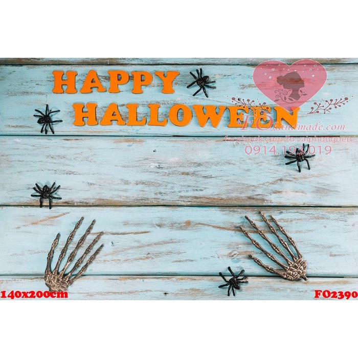 phông nền 3d Background halloween in trên nền chất liệu vải, phù hợp chộp món ăn, bánh trái mùa hội tụ ma mị