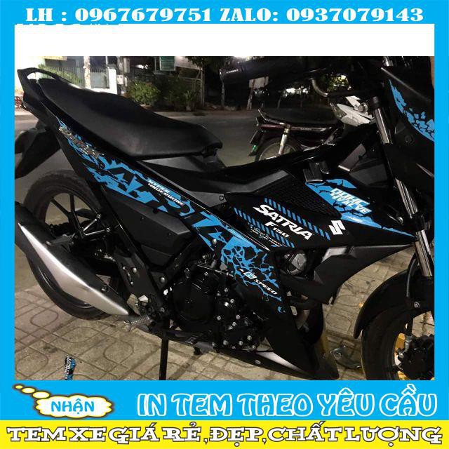 Tem rời Satria Fi xanh đen