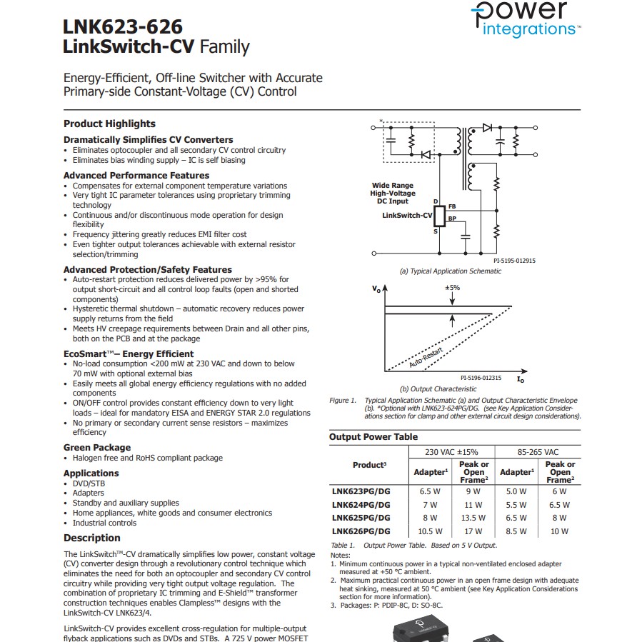 IC nguồn LNK626 LNK626PG DIP-7 LNK626DG SOP-7 chính hãng