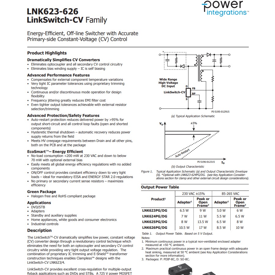 IC nguồn LNK626 LNK626PG DIP-7 [HTE-PLK-CN2]