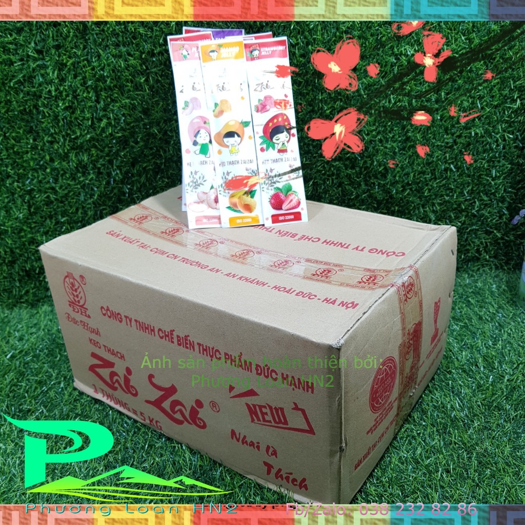 Kẹo thạch Zai Zai thanh dài cân rời thùng 5kg