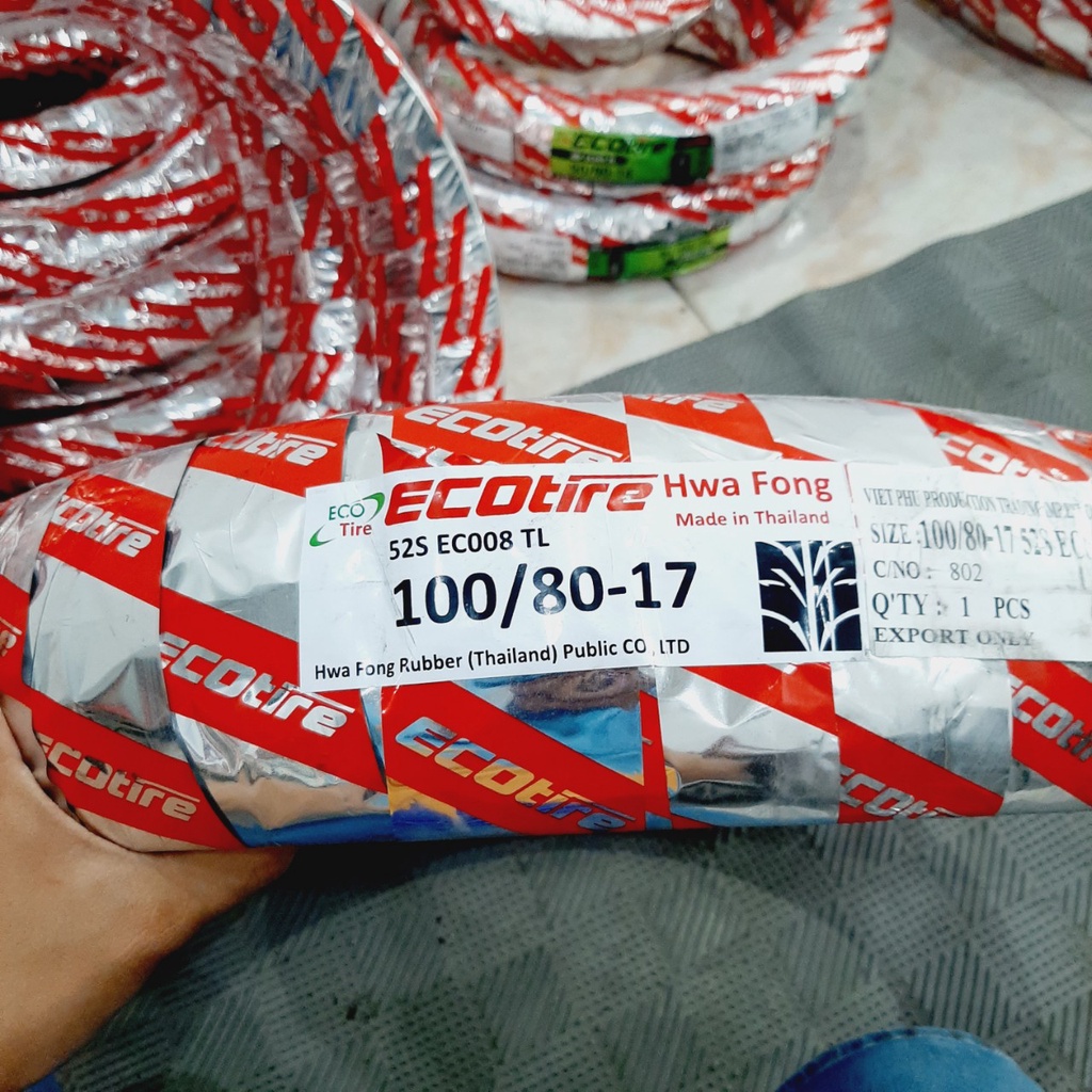 1 cặp Vỏ EcoTire Thái Lan cho xe côn tay , xe số Vỏ Không Ruột
